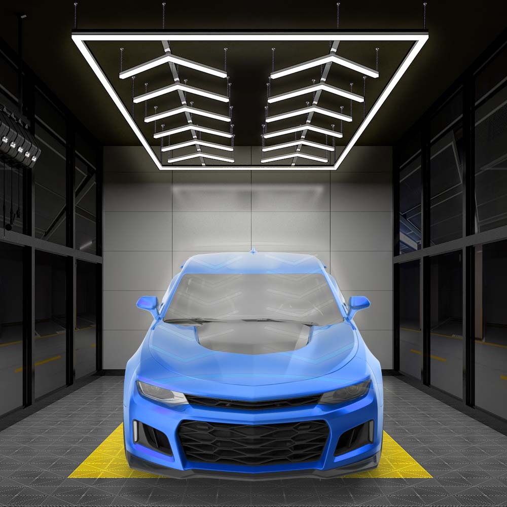 12 Arrow Shaped LED Lighting with Hanging Kit, Car Garage Light - Cool White