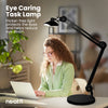 20” Wide Shade XL LED Desk Lamp with Base – 2,200 Lumens, Dimmable, Adjustable for Home, Office, Crafts, Nails & Hobbies – Black