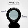 5" Wide Diameter Lens, 8 Diopter, 1,200 Lumens Super LED Magnifying Lamp with Clamp for Reading, Sewing, Crafting - Black