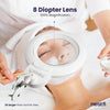 5” Wide Lens 1,200 Lumens Super LED Magnifying Lamp with Correlated Color Temperature Control - White