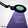 6" Wide Lens XL Bifocals 1,200 Lumens Super LED Magnifying Lamp - Black
