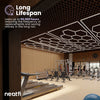 15 Hexagon Grids LED Car Garage Light with Hanging Kit - Cool White