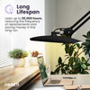 20" Wide Shade XL 2,200 Lumens LED Desk Lamp with Clamp, 3 Light Modes, Dimmable Desk Light for Home & Office Tasks - Black