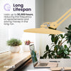 20” Wide Shade XL LED Desk Lamp with Clamp – 2,200 Lumens, Dimmable, Adjustable for Home, Office, Crafts, Nails & Hobbies – Gold