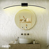 47" Modern Vanity Light, RGB Light, Curve Design - Black