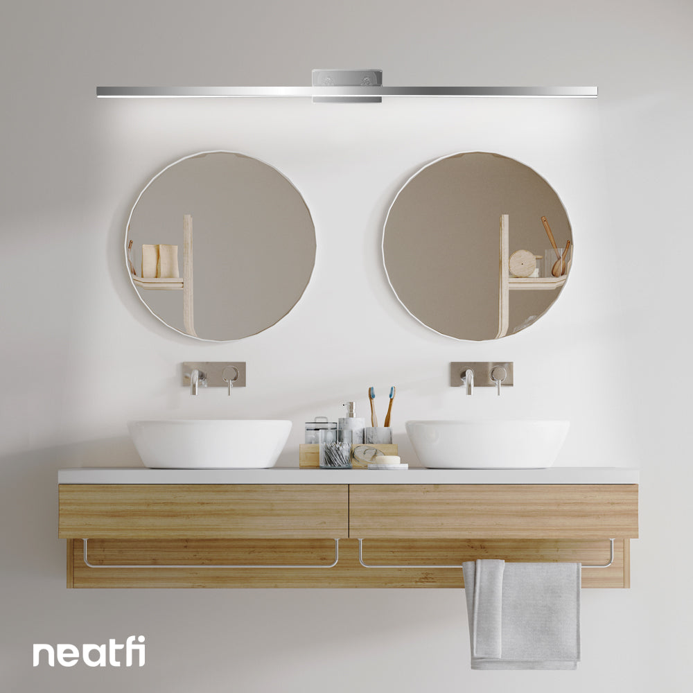 47" LED Modern Stainless Steel Vanity Light - Silver