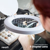 5" Lens LED Magnifying Lamp with Clamp, 5 Diopter Magnification, Adjustable Color Temperature - White