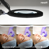 5" Lens LED Magnifying Lamp with Clamp, 5 Diopter Magnification, Adjustable Color Temperature - Black