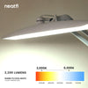20” LED Desk Lamp with Clamp – Wide Shade XL, 2,200 Lumens, 3 Color Temperature Modes, Dimmable, Adjustable for Home, Office & Crafts – White