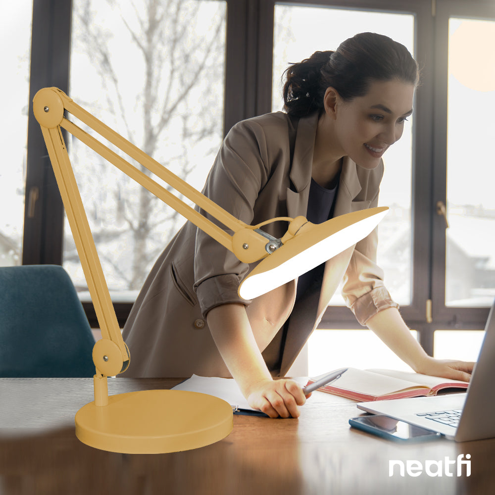9.84-inch Diameter Round Weighted Base, Compatible with Desk Lamps & Magnifying Lamps – Gold