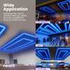 2 Rectangular Ceiling LED Car Garage Light- Blue