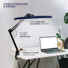 23" Wide Shade XL 2,200 Lumens LED Task Lamp with Clamp, 3 Adjustable Light Modes - Black
