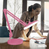 9.84-inch Diameter Round Weighted Base, Compatible with Desk Lamps & Magnifying Lamps – Pink