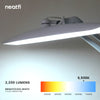 20” Wide Shade XL LED Desk Lamp with Base – 2,200 Lumens, Dimmable, Adjustable for Home, Office, Crafts, Nails & Hobbies – White