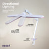 17” LED Desk Lamp with Clamp – Wide Shade Elite HD XL, 3 CCT Color Modes, Non-polar Dimming - Pink Ring