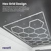 15 Hexagon Grids LED Car Garage Light with Hanging Kit - Cool White