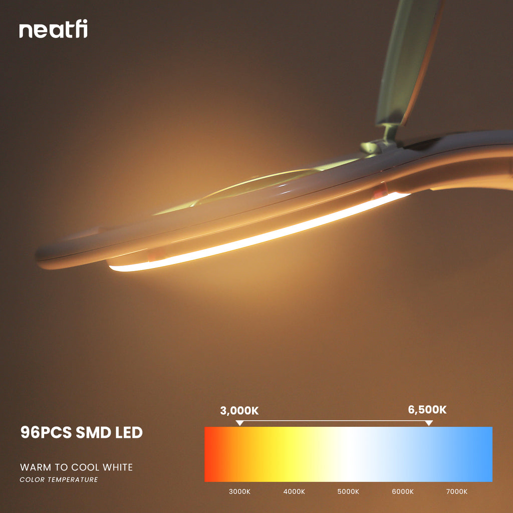 5” Lens Elite LED Magnifying Lamp with Clamp - White