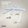 17” LED Task Lamp with Clamp – Wide Shade Elite HD XL, 3 Adjustable Light Modes – Blue Ring