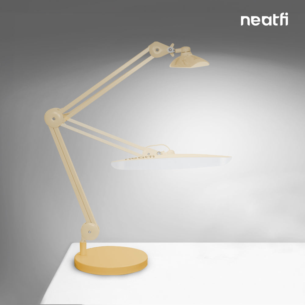9.84-inch Diameter Round Weighted Base, Compatible with Desk Lamps & Magnifying Lamps – Gold