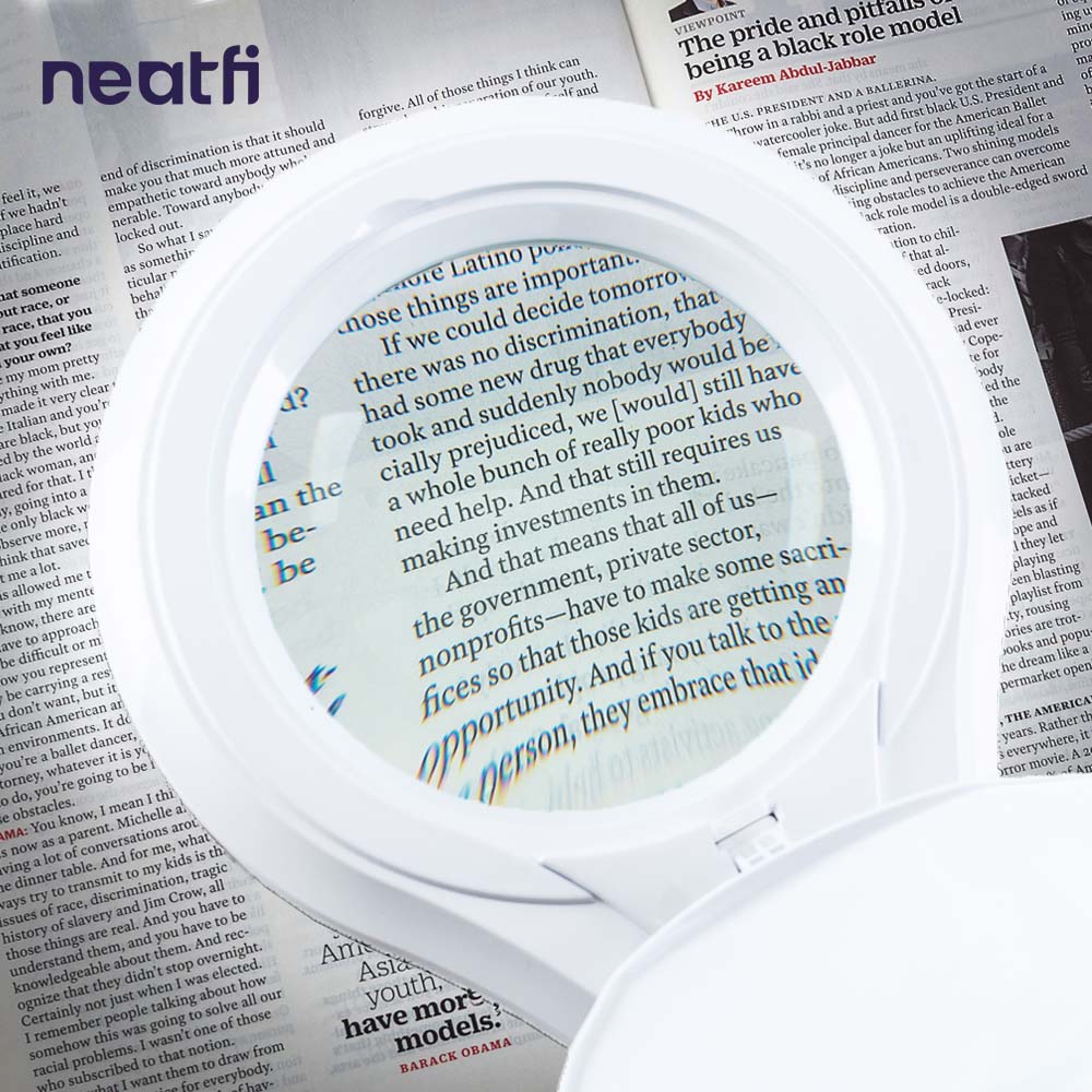 5" Wide Diameter Lens, 8 Diopter, 1,200 Lumens Super LED Magnifying Lamp with Clamp for Reading, Sewing & Crafting - White