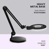 9.84-inch Diameter Round Weighted Base, Compatible with Desk Lamps & Magnifying Lamps – Black