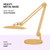 9.84-inch Diameter Round Weighted Base, Compatible with Desk Lamps & Magnifying Lamps – Gold
