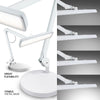 22” Wide Shade XL 2,500 Lumens LED Desk Lamp with Base, Dimmable Computer Light, Adjustable Desk Light for Home, Office, Crafts, Nails & Hobbies - White