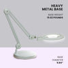 9.84-inch Diameter Round Weighted Base, Compatible with Desk Lamps & Magnifying Lamps – White
