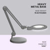 9.84-inch Diameter Round Weighted Base, Compatible with Desk Lamps & Magnifying Lamps – Silver