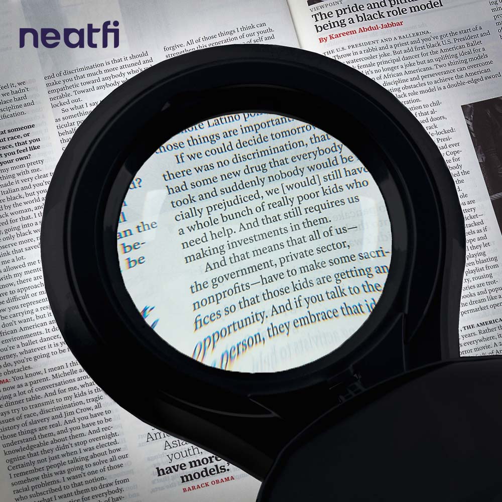 5" Wide Diameter Lens, 8 Diopter, 1,200 Lumens Super LED Magnifying Lamp with Clamp for Reading, Sewing, Crafting - Black