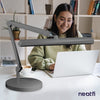 9.84-inch Diameter Round Weighted Base, Compatible with Desk Lamps & Magnifying Lamps – Silver