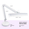 22” Wide Shade XL 2,500 Lumens LED Desk Lamp with Base, Dimmable Computer Light, Adjustable Desk Light for Home, Office, Crafts, Nails & Hobbies - White