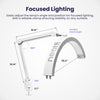 Half Moon Swing Arm Table Lamp with Clamp, 2500 Lumens & 5 Adjustable Light Modes for Nail Art, Facial, Waxing, Threading & Tattoo - White