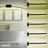 47" Modern Vanity Light, RGB Light, Curve Design - Black