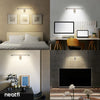17" Modern Picture Light, Plug In Picture Frame Light, Dimmable Picture Lights for Wall Art, Picture Frame Art Light for Paintings, Gallery, Bedroom, 3 Color Modes - Silver