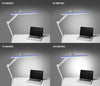 23” LED Task Lamp with Clamp – Wide Shade XL, 2,200 Lumens, 3 Color Temperature Modes, Dimmable – White