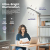 38" Premium LED Desk Lamp, 5200 High-Lumens - Ultrabright Light, Clamp-on, 40W, 4000K Color Temperature, Adjustable Head - Ideal for Home Office and Study - Gray