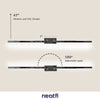 47" LED Modern Stainless Steel Vanity Light - Silver