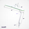 17” LED Desk Lamp with Clamp – Wide Shade Elite HD XL, 3 Adjustable Light Modes – Green Ring