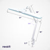 17” LED Task Lamp with Clamp – Wide Shade Elite HD XL, 3 Adjustable Light Modes – Blue Ring