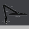 22” LED Task Lamp with Clamp – Elite HD XL, 2,260 Lumens, 3 Adjustable Light Modes – Black