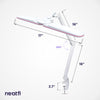 17” LED Desk Lamp with Clamp – Wide Shade Elite HD XL, 3 CCT Color Modes, Non-polar Dimming - Pink Ring