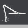 22" Elite HD XL 2,260 Lumens Task Lamp with Clamp, 3 CCT Color Modes - White