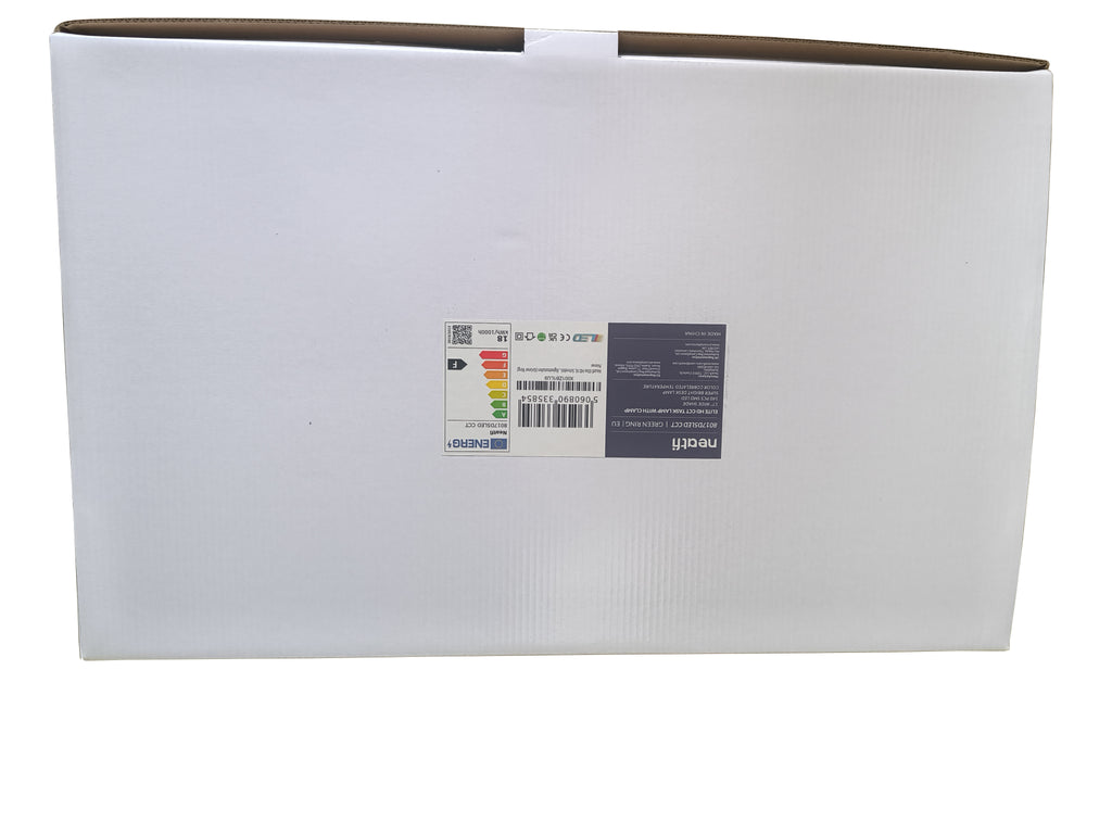 17” LED Desk Lamp with Clamp – Wide Shade Elite HD XL, 3 Adjustable Light Modes – Green Ring