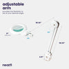 5” Wide Lens 1,200 Lumens Super LED Magnifying Lamp with Correlated Color Temperature Control - White