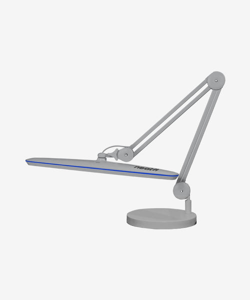 23” Wide Shade XL LED Desk Lamp with Base – 2,200 Lumens, Dimmable, Adjustable for Home, Office, Crafts, Nails & Hobbies – White