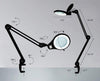 5" Wide Diameter Lens, 8 Diopter, 1,200 Lumens Super LED Magnifying Lamp with Clamp for Reading, Sewing, Crafting - Black