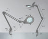 5" Wide Lens Bifocals 1,200 Lumens Super LED Magnifying Lamp - Silver