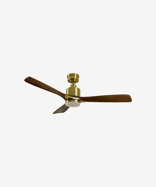 52-inch Modern Reversible Ceiling Fan with LED Light - Dark Wood