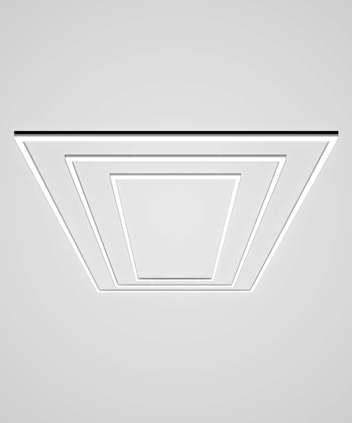 3 Rectangles LED Ceiling Light – 52,800 Lumens, Easy Installation